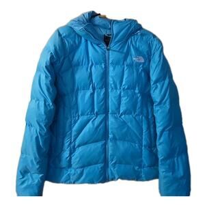 North Face Jacket Blue Puffer Goose Down 550 Coat Womens Medium
